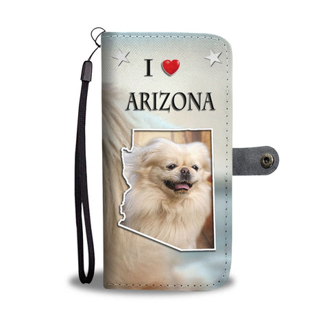 Cute Pekingese Dog Print Wallet Case-Free Shipping-AZ State