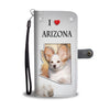 Lovely Papillon Dog Print Wallet Case-Free Shipping-AZ State