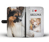 Lovely Papillon Dog Print Wallet Case-Free Shipping-AZ State