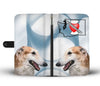 Borzoi Dog Print Wallet Case-Free Shipping-WA State