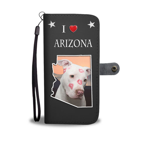 Pit Bull Terrier Print Wallet Case-Free Shipping-AZ State