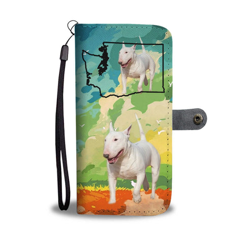 Bull Terrier Print Wallet Case-Free Shipping-WA State