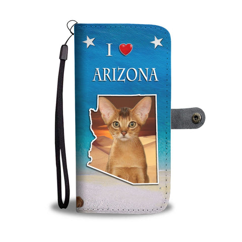 Abyssinian Cat Print Wallet Case-Free Shipping-AZ State