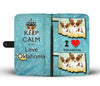 Cute Papillon Dog Art Print Wallet Case-Free Shipping-OK State