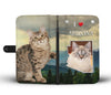 Cute American Bobtail Cat Print Wallet Case-Free Shipping-AZ State