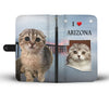 Cute Scottish Fold Cat Print Wallet Case-Free Shipping-AZ State