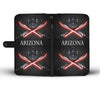 Skull And Swords Print Wallet Case-Free Shipping-AZ State