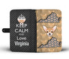 Chihuahua Dog Pattern Print Wallet Case-Free Shipping-VA State