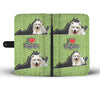 Cute Samoyed Dog Print Wallet Case-Free Shipping-VA State
