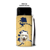 Cute Samoyed Dog Print Wallet Case-Free Shipping-AK State