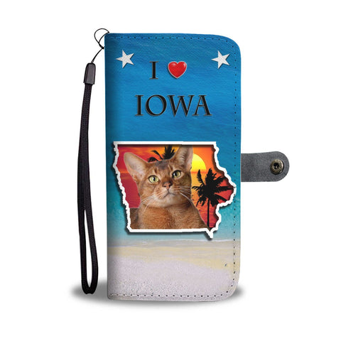 Abyssinian Cat Print Wallet Case-Free Shipping-IA State