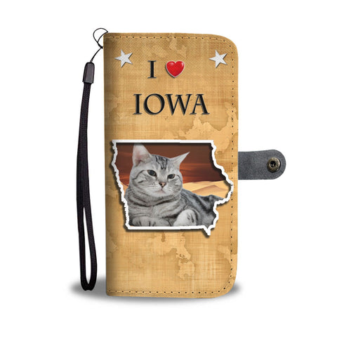 American Shorthair Cat Print Wallet Case-Free Shipping-IA State