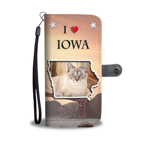American Bobtail Cat Print Wallet Case-Free Shipping-IA State