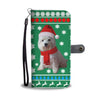 West Highland White Terrier (Westie) Green Christmas Print Wallet Case-Free Shipping