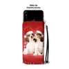 Cute Beagle Christmas Print Wallet Case-Free Shipping
