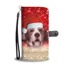 Lovely Beagle On Christmas Print Wallet Case-Free Shipping