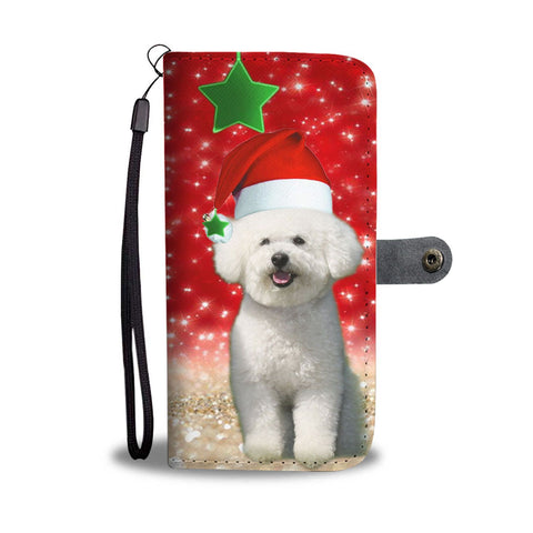 Cute Bichon Frise Christmas Print Wallet Case-Free Shipping
