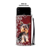 Cute Yorkshire Terrier Christmas Print Wallet Case-Free Shipping