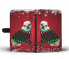 Bulldog Red Christmas Print Wallet Case-Free Shipping