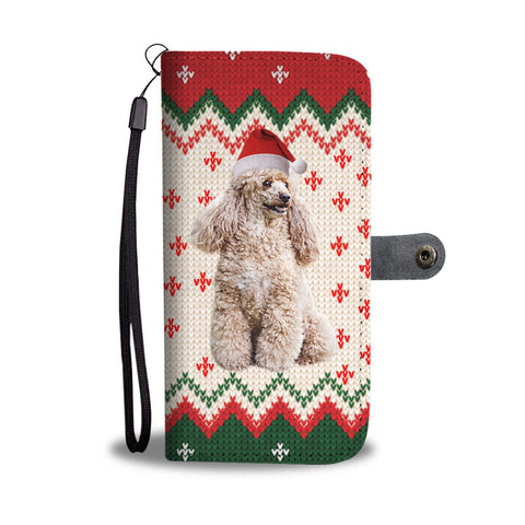 Poodle Dog Christmas Print Wallet Case-Free Shipping