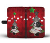 Lovely Boston Terrier Christmas Print Wallet Case-Free Shipping