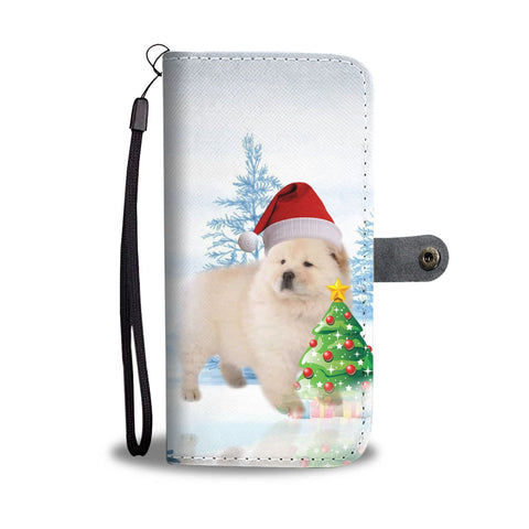 Cute Chow Chow Dog Christmas Print Wallet Case-Free Shipping