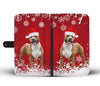 American Staffordshire Terrier Christmas Print Wallet Case-Free Shipping