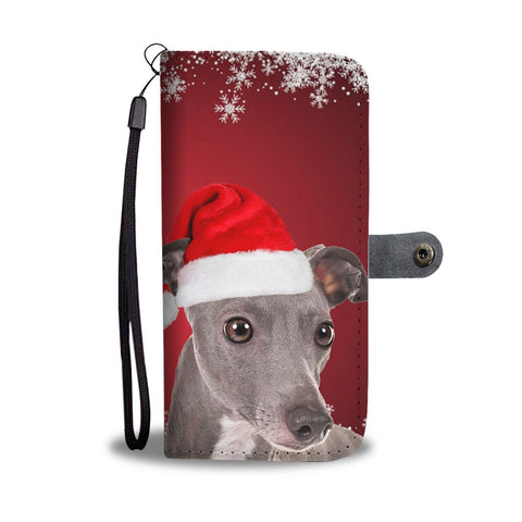 Italian Greyhound Christmas Print Wallet Case-Free Shipping