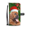 Bloodhound On Christmas Print Wallet Case-Free Shipping