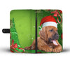Bloodhound On Christmas Print Wallet Case-Free Shipping