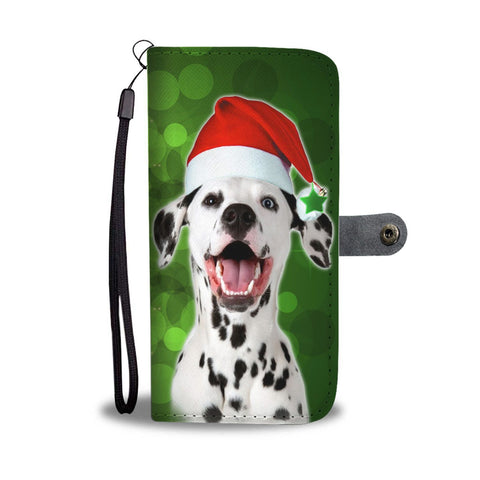 Dalmatian Dog On Christmas Print Wallet Case-Free Shipping
