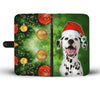 Dalmatian Dog On Christmas Print Wallet Case-Free Shipping