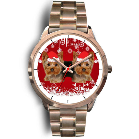 Yorkshire Terrier (Yorkie) Christmas Print Wrist Watch-Free Shipping