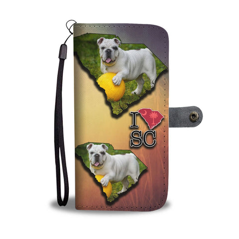 Cute Bulldog Puppy Print Wallet Case-Free Shipping-SC State