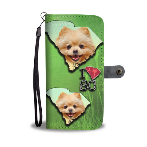Cute Pomeranian Dog Print Wallet Case-Free Shipping-SC State