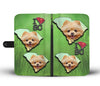 Cute Pomeranian Dog Print Wallet Case-Free Shipping-SC State