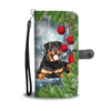 Rottweiler Dog Art Christmas Print Wallet Case-Free Shipping