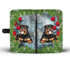 Rottweiler Dog Art Christmas Print Wallet Case-Free Shipping