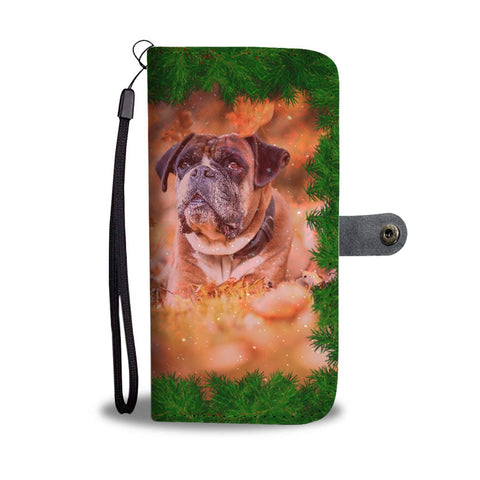 Boxer Dog Christmas Print Wallet Case-Free Shipping
