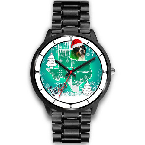 Bernese Mountain Dog Texas Christmas Special Wrist Watch-Free Shipping