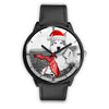 Alaskan Malamute On Christmas Print Wrist Watch-Free Shipping-FL State