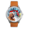 Bloodhound On Christmas Florida Wrist Watch-Free Shipping