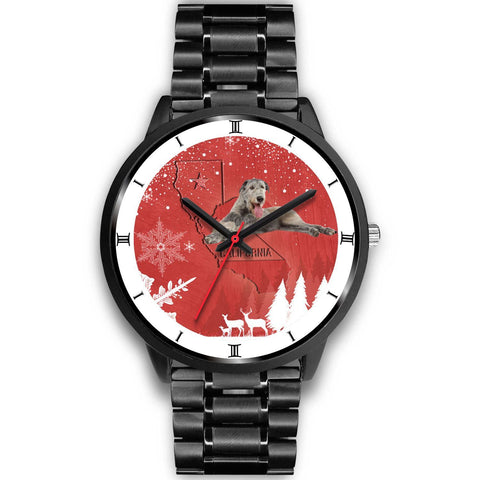 Irish Wolfhound Dog California Christmas Special Wrist Watch-Free Shipping