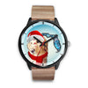 Golden Retriever On Christmas Florida Wrist Watch-Free Shipping