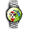 Jack Russell Terrier On Christmas Florida Wrist Watch-Free Shipping