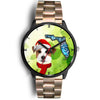 Jack Russell Terrier On Christmas Florida Wrist Watch-Free Shipping