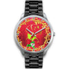 Vizsla Dog Art ON Red New York Christmas Special Wrist Watch-Free Shipping
