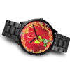 Lovely Vizsla Dog Art ON Red New York Christmas Special Wrist Watch-Free Shipping