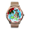 Miniature Schnauzer Dog New York Christmas Special Wrist Watch-Free Shipping