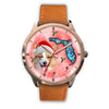 Pembroke Welsh Corgi On Christmas Florida Golden Wrist Watch-Free Shipping